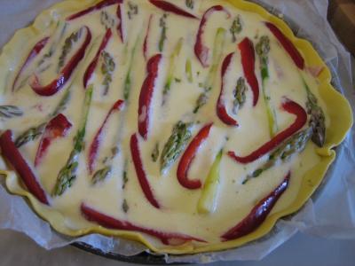 Tarte aux asperges poivron et jambon - 9.2