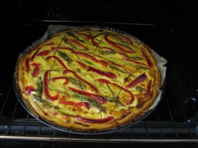 Tarte aux asperges poivron et jambon - 10.2