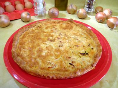 Image : Tarte aux grenouilles et aux oignons