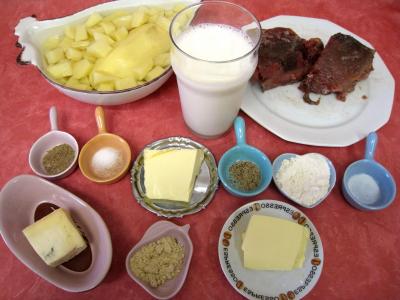 Ingrédients pour la recette : Thon à la vapeur gratiné au gorgonzola