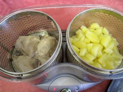 Thon à la vapeur gratiné au gorgonzola - 7.1