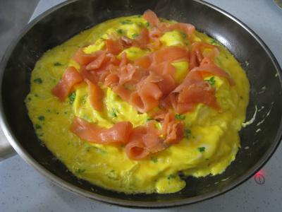 Omelette d'asperges au chou et aux ognasses - 9.3