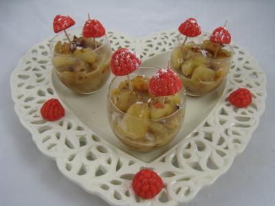 Image : Verrines de poires aux noix de cajou et aux amandes