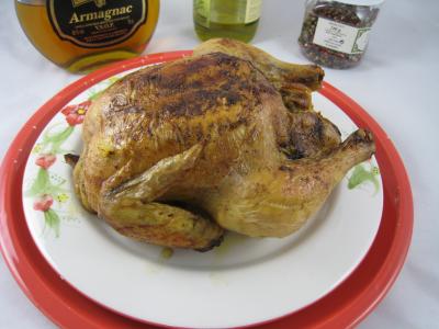 Image : recette Poulet rôti à l'armagnac