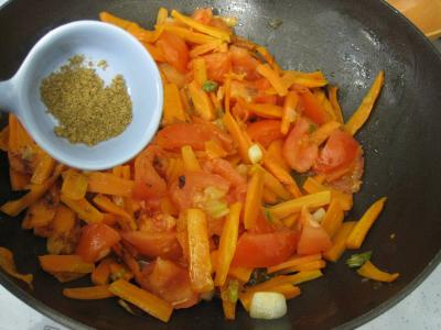Sauté de carottes et fèves à la semoule - 7.3