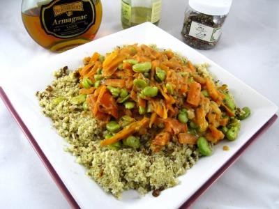 Sauté de carottes et fèves à la semoule - 10.3