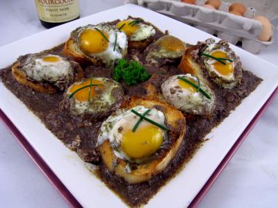 Image : Oeufs en meurette façon bourguignonne