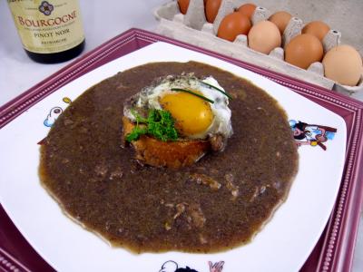 Image : Oeufs en meurette façon bourguignonne