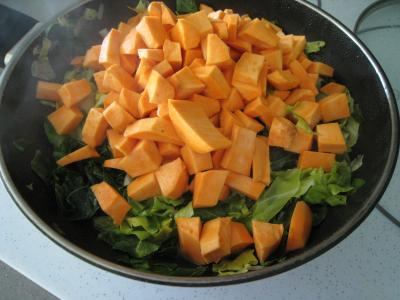 Sauté de chou pointu aux patates douces - 4.4