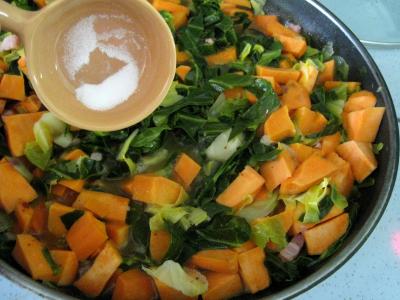 Sauté de chou pointu aux patates douces - 6.3