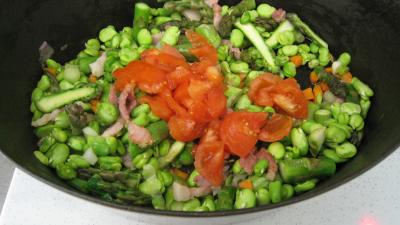 Fèves crèmées aux lardons - 8.2
