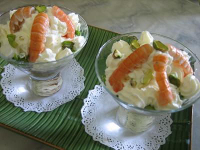 Image : Cappuccino aux langoustines aux fèves