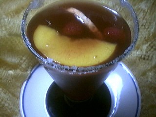 Image : Sangria à la pêche façon Espagnole