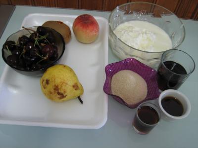 Ingrédients pour la recette : Fromage blanc aux cerises