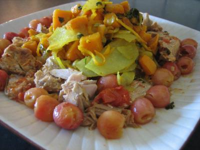 Cuisine diététique : Thon au chou-rave et cerises