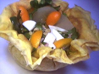 Image : Aumônières de crêpes aux kumquats
