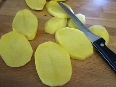 Aumônières aux pommes de terre et coulis de banane - 1.3