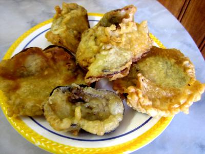 La cuisine des grand-mères : Beignets de fleurs de courgettes et aubergines