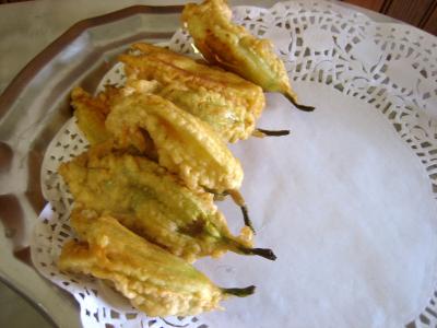 Beignets de fleurs de courgettes et aubergines - 12.2