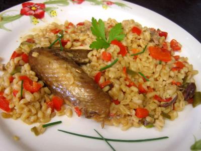 Image : Blé aux restes de pintade
