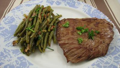 Image : Haricots verts aux lardons