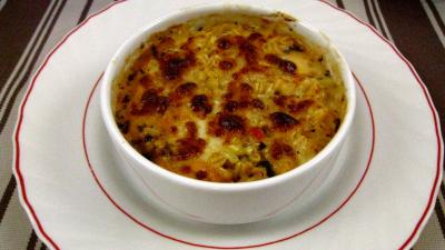 Image : Blé gratiné aux tomates et à la Mozzarella