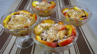 Image : Blanquette de nectarines aux fruits rouges