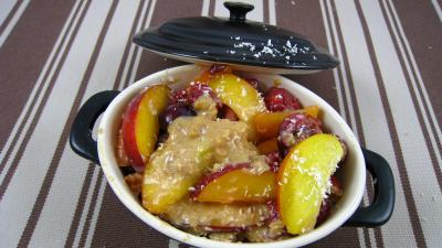 Image : Blanquette de nectarines aux fruits rouges