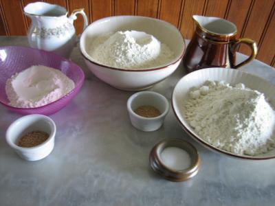 Ingrédients pour la recette : Pain à la farine complète au poolish