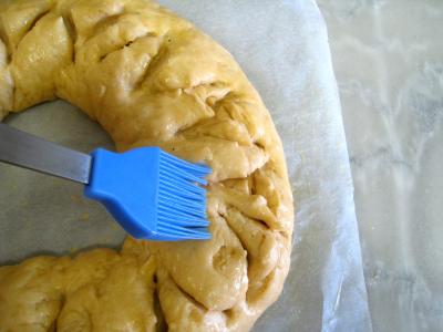 Brioche en couronne de l'avent - 11.1