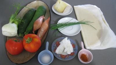 Ingrédients pour la recette : Brick aux courgettes et fenouil