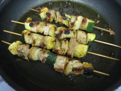 Brochettes de porc aux restes de polenta - 8.2