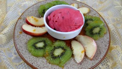 kiwi : Nectarines vanillées glacées au miel