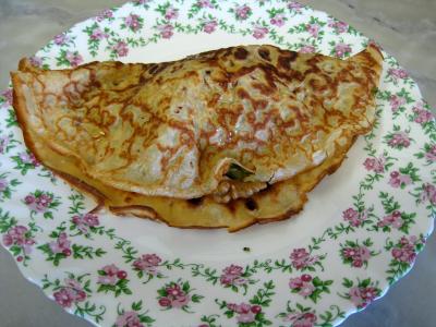 Image : Crêpes aux brocolis et aux noix