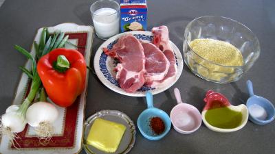 Ingrédients pour la recette : Côtes de porc au lait de coco