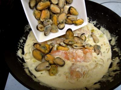 Cassolettes de moules et polenta au boursin - 9.4