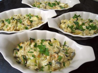 Cassolettes de moules et polenta au boursin - 11.1