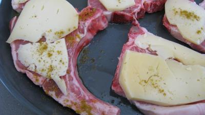 Côtes de porc et sa purée d'aubergines - 1.4