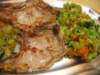 Image : Côtes de veau sautées aux légumes