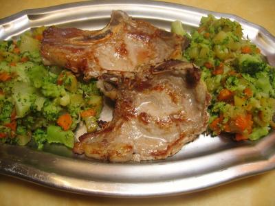 Image : Côtes de veau sautées aux légumes