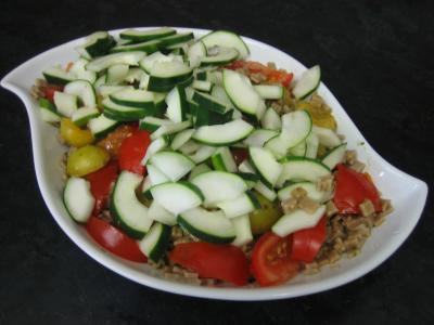 Salade végétarienne aux crozets et aux mirabelles - 6.2