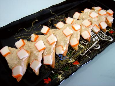 Image : Canapés pomme et surimi