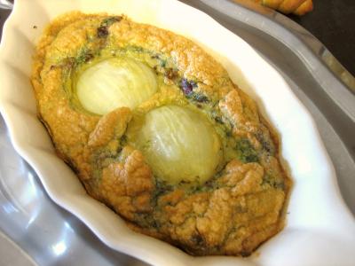 Image : Cassolette aux oignons et aux cèpes