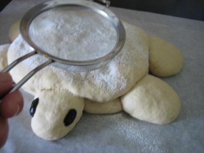 Image : Pain aux oignons en forme de tortue