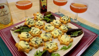 fourme d'ambert : Canapés au jambon et à la fourme d'Ambert