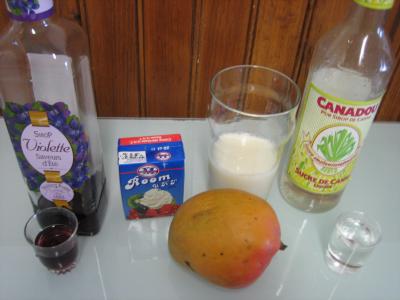 Ingrédients pour la recette : Cocktail de crème de mangue