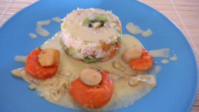 miel : Saint-Jacques parfumées au safran