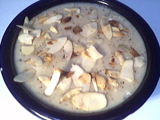 Crème aux amandes et au miel