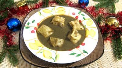 Capelletis et son velouté champignons et laitues