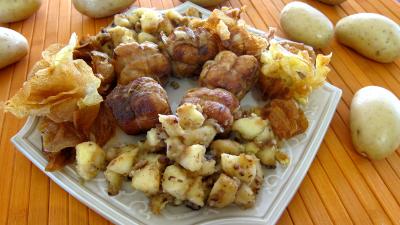 Paupiettes de dinde aux pommes et aux chips